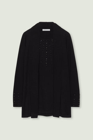 L.VIOLA cardigan donna nero da donna