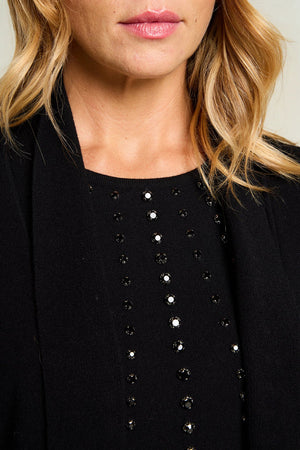 L.VIOLA cardigan donna nero da donna