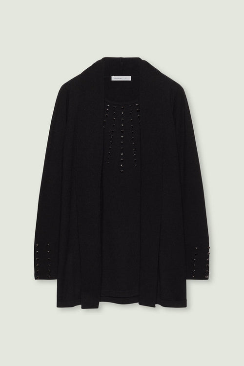 L.VIOLA cardigan donna nero da donna