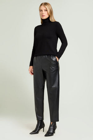 L.VIOLA pantaloni donna nero da donna