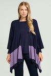 L.VIOLA mantella donna blu e malva da donna