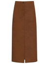 Gonna Dritto jersey suede poliestere