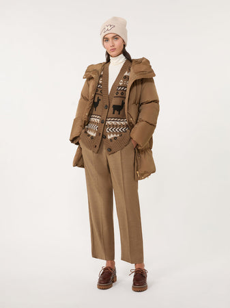 MAX MARA parka donna nocciola da donna