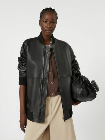 MAX MARA bomber donna nero da uomo
