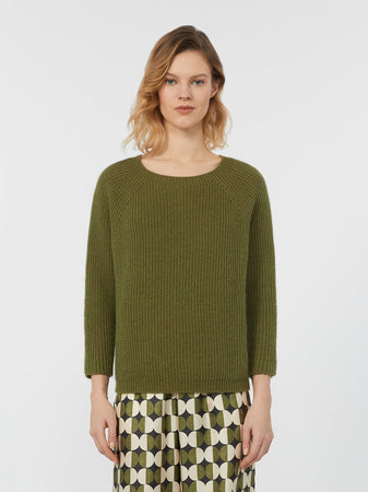 MAX MARA maglia donna verde oliva da donna