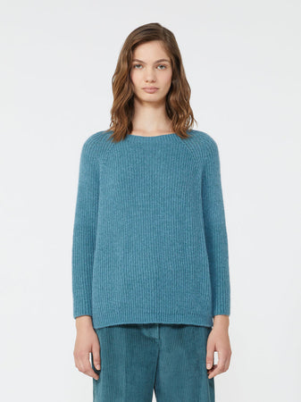 MAX MARA maglia donna petrolio da donna