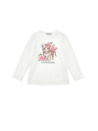 MONNALISA t-shirt bambina panna da bambino