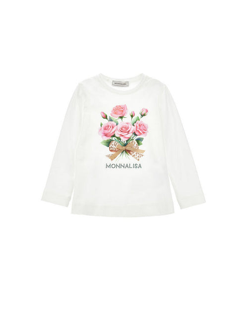 MONNALISA t-shirt bambina panna da bambino