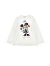 MONNALISA t-shirt bambina panna stampa minnie da bambino