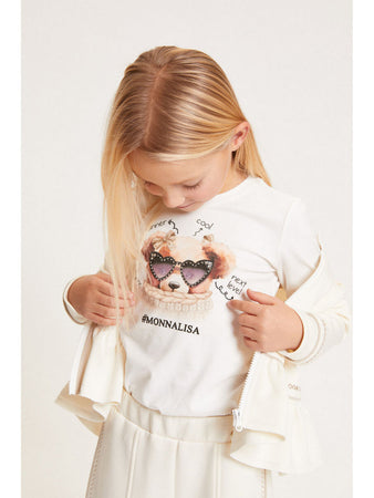 MONNALISA t-shirt bambina panna da bambino