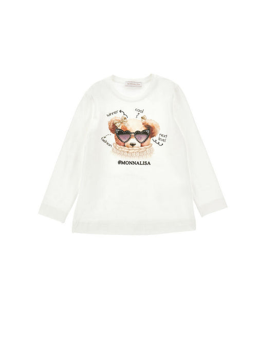 MONNALISA t-shirt bambina panna da bambino