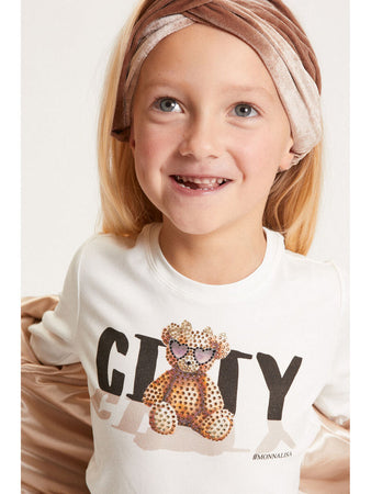 MONNALISA t-shirt bambina panna da bambino