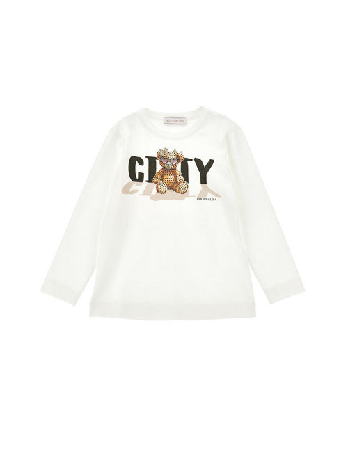 MONNALISA t-shirt bambina panna da bambino