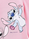 MONNALISA abito felpa bambina rosa stampa stitch da bambino