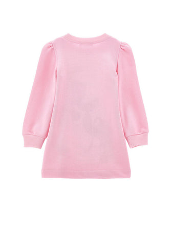 MONNALISA abito felpa bambina rosa stampa stitch da bambino