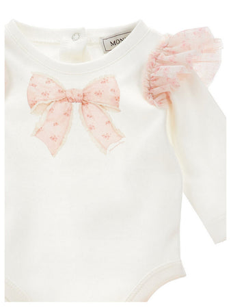 MONNALISA completo neonata panna e rosa da bambino