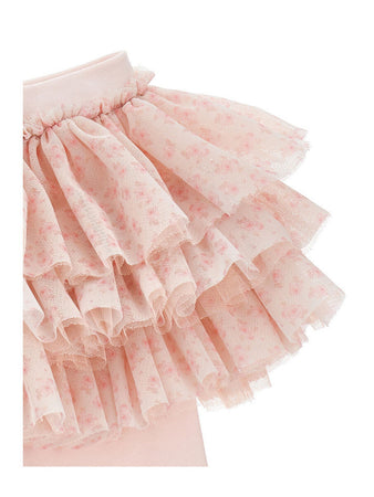 MONNALISA completo neonata panna e rosa da bambino