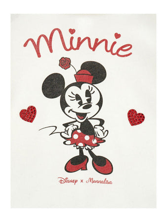 MONNALISA maglia bambina panna stampa minnie da bambino