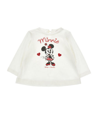 MONNALISA maglia bambina panna stampa minnie da bambino