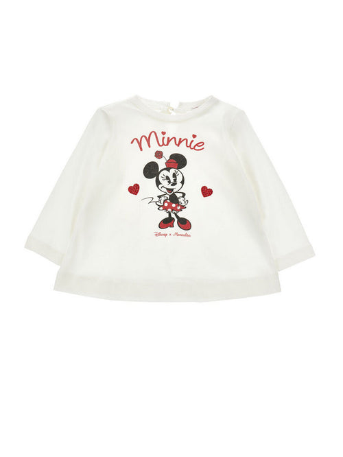 MONNALISA maglia bambina panna stampa minnie da bambino