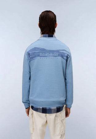 NAPAPIJRI felpa uomo celeste da uomo