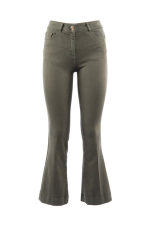 NENETTE pantaloni donna verde militare da donna