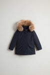 Woolrich giubbotto bambina melton blue da bambino