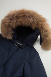 Woolrich giubbotto bambina melton blue da bambino