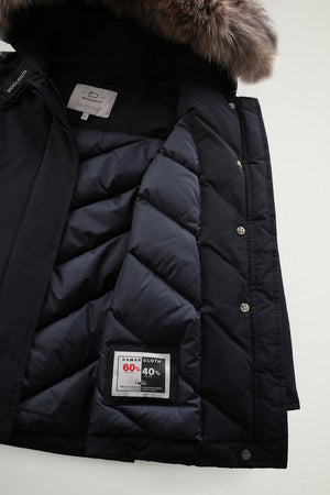 Woolrich giubbotto bambina melton blue da bambino