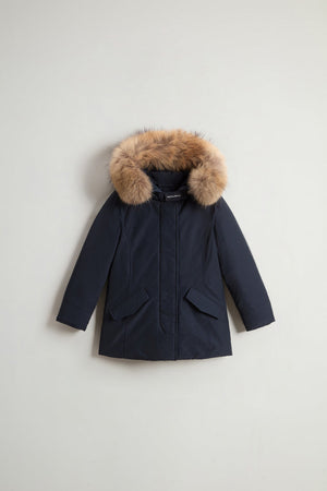 Woolrich giubbotto bambina melton blue da bambino