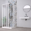 Box doccia 3 Lati Acril in Acrilico con profili in PVC apertura centrale riducibile Made in Italy