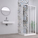 Box doccia 3 Lati Acril in Acrilico con profili in PVC apertura centrale riducibile Made in Italy