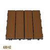 1mq (11 pezzi) di Pavimento Quadrotte in decking WPC da esterno 30X30cm (sp.2cm) inclusa struttura CLICK