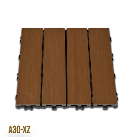 1mq (11 pezzi) di Pavimento Quadrotte in decking WPC da esterno 30X30cm (sp.2cm) inclusa struttura CLICK