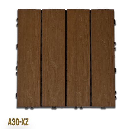 1mq (11 pezzi) di Pavimento Quadrotte in decking WPC da esterno 30X30cm (sp.2cm) inclusa struttura CLICK