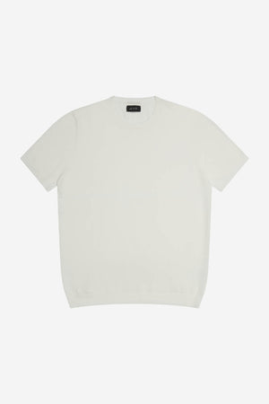 AT.P.CO Maglia Uomo Girocollo in Cotone Crêpe Bianco Regular Fit