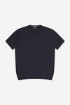 AT.P.CO Maglia Uomo Girocollo in Cotone Crêpe Blu Navy Regular Fit
