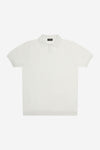 Polo uomo AT.P.CO in maglia di cotone crêpe grigio freddo manica corta collo senza bottoni