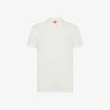 Polo uomo Sun68 bianco panna in piquet di cotone con logo fluo