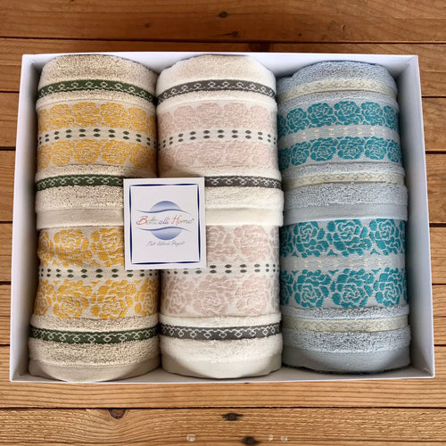 Asciugamani 3+3 BARRA FELPO By BOTTICELLI HOME