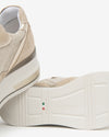 NeroGiardini Donna Sneakers da donna in pelle, tessuto e materiale tecnico