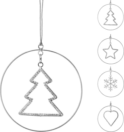 Pendente per albero di Natale gioiello in vetro per decorazioni natalizie Ø 12 cm