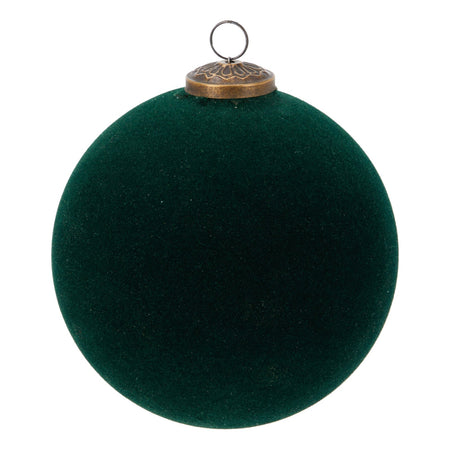 Palla di Natale in vetro floccato per decorazioni natalizie