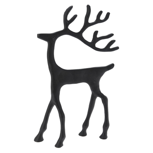 Renna di natale decorativa in alluminio per decorazioni natalizie 20 x 31 cm
