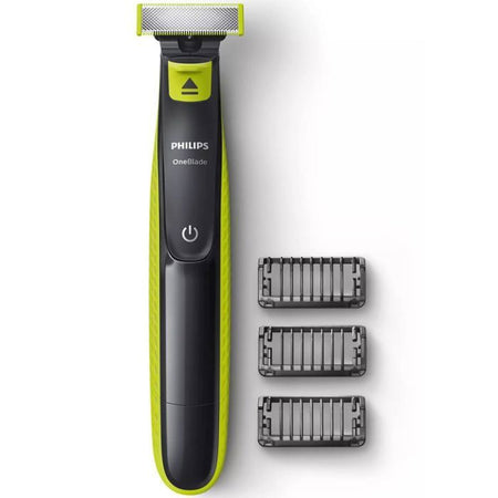Regolabarba - PHILIPS - Oneblade QP2724/10 - 3 accessori (1 / 3 / 5 mm) inclusi - senza fili ricaricabile - Verde / Nero