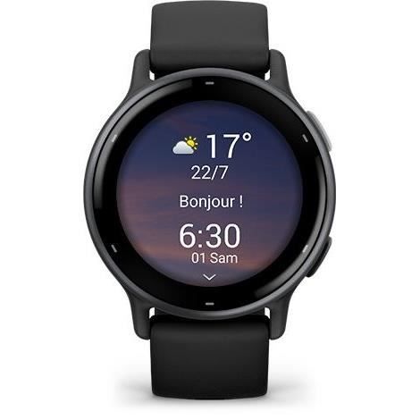 Orologio GPS connesso - GARMIN - Vivoactive 5 - WiFi - 30,4 mm (1,2) - Grigio con cinturino nero