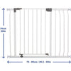 Barriera di sicurezza e prolunga 18 cm - DREAMBABY - LIBERTY - 1 barriera + 1 prolunga - 93-99 cm - Bianco