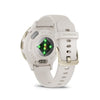 Smartwatch GPS GARMIN Venu 3S, 30,4 mm (1,2), acciaio color oro chiaro, cassa avorio e cinturino in silicone avorio
