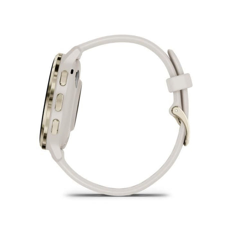 Smartwatch GPS GARMIN Venu 3S, 30,4 mm (1,2), acciaio color oro chiaro, cassa avorio e cinturino in silicone avorio