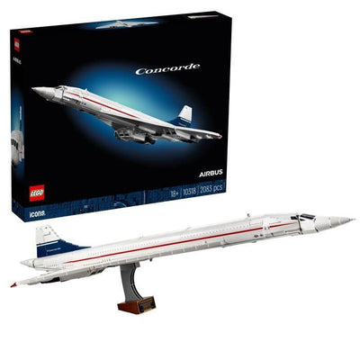 LEGO Icons Concorde, kit di costruzione di modelli di aerei per adulti, set di veicoli aerei con dettagli autentici e 3 modalità